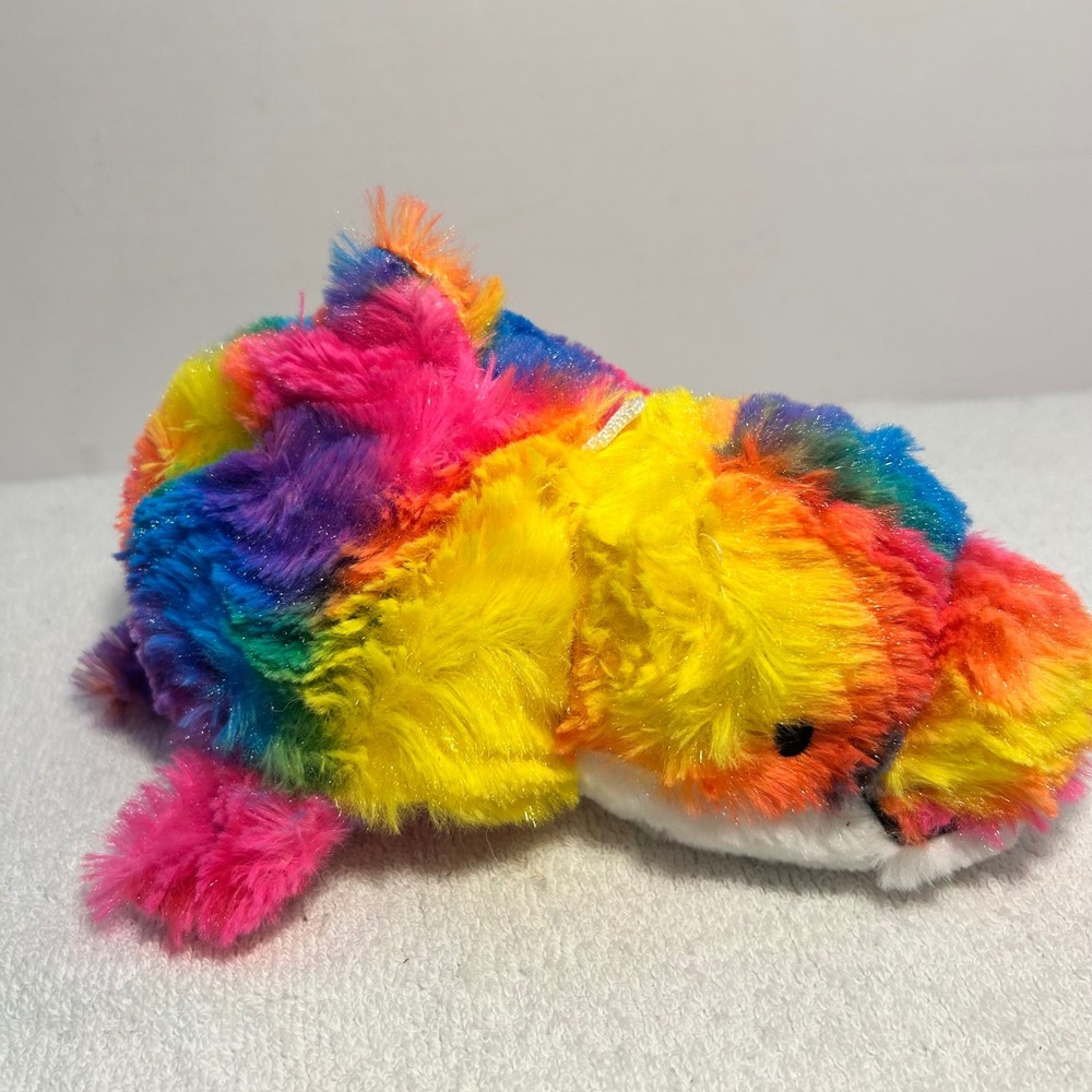 Flipazoo‎ Rainbow Shaggy Dog Pink Seal 2-in-1 Reversible Plush Toy 9 Inch